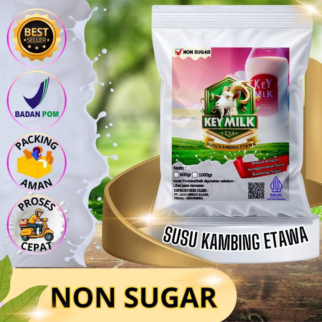 

Susu Kambing Etawa 500gram Kemasan Aluminium foil Keyy milk