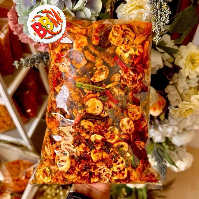 

SEBLAK KERUPUK CAMPUR MIX 1KG PEDAS DAUN JERUK