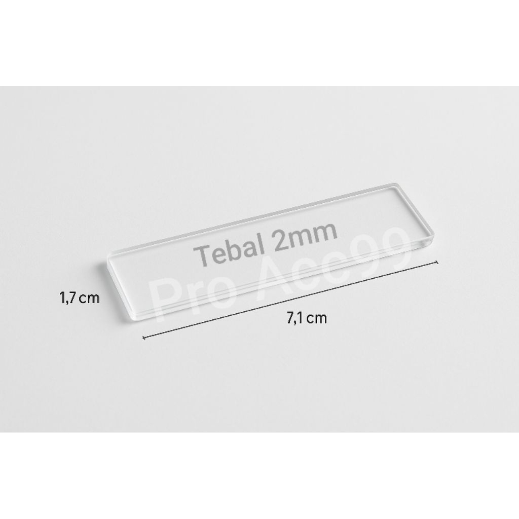 

potongan akrilik 1,7cm x 7,1 cm tebal 2 mm