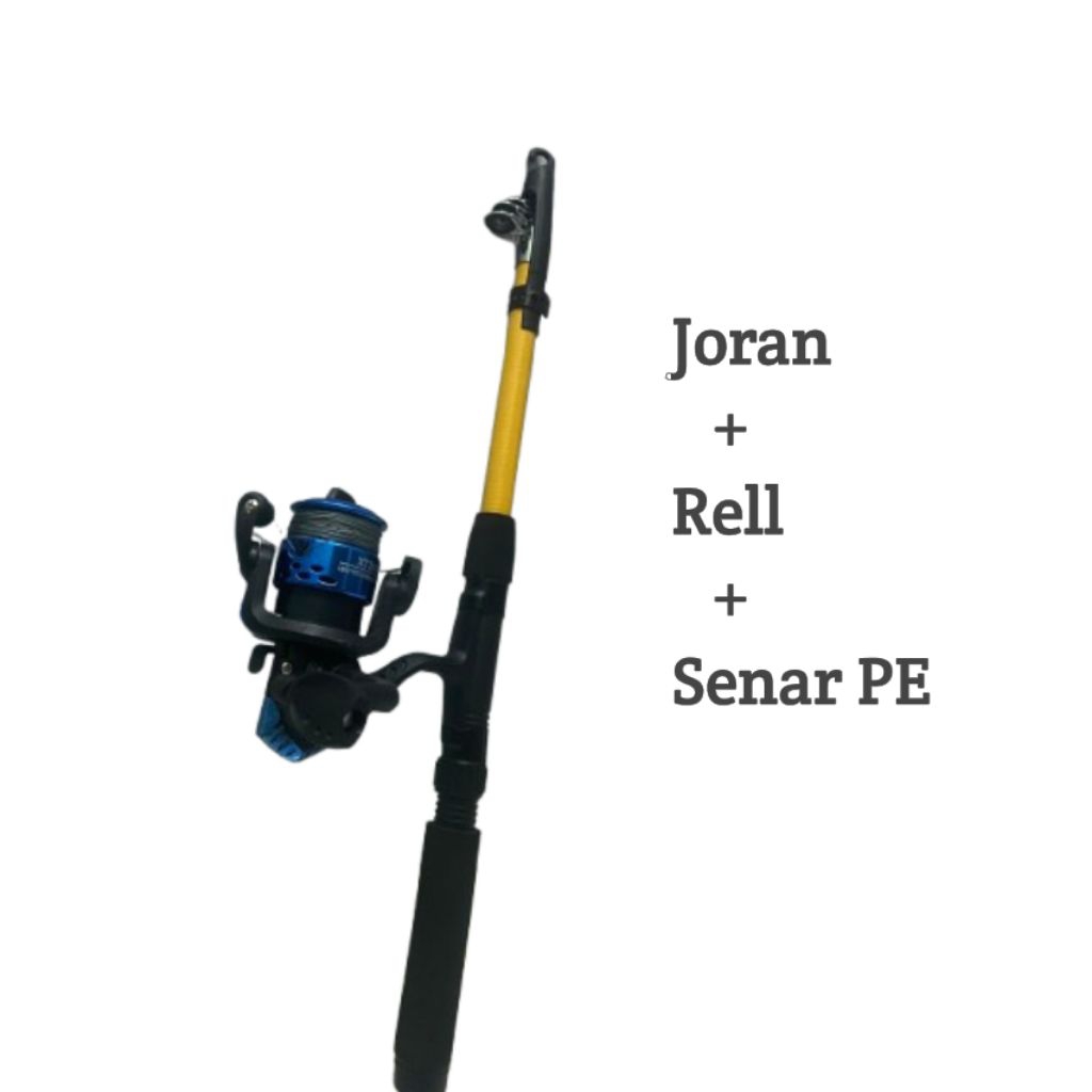 Pancing 1 set Joran + Rell + Senar PE, Panjang joran 150 cm, Pancing murah Berkualitas