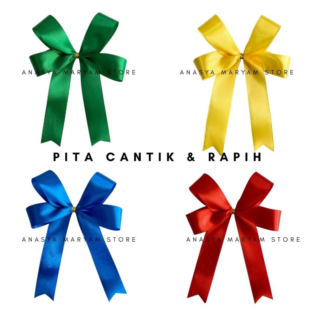 

Pita Souvenir Siap Pakai/Pita Hampers Single Murah/Pita Lebaran Jadi