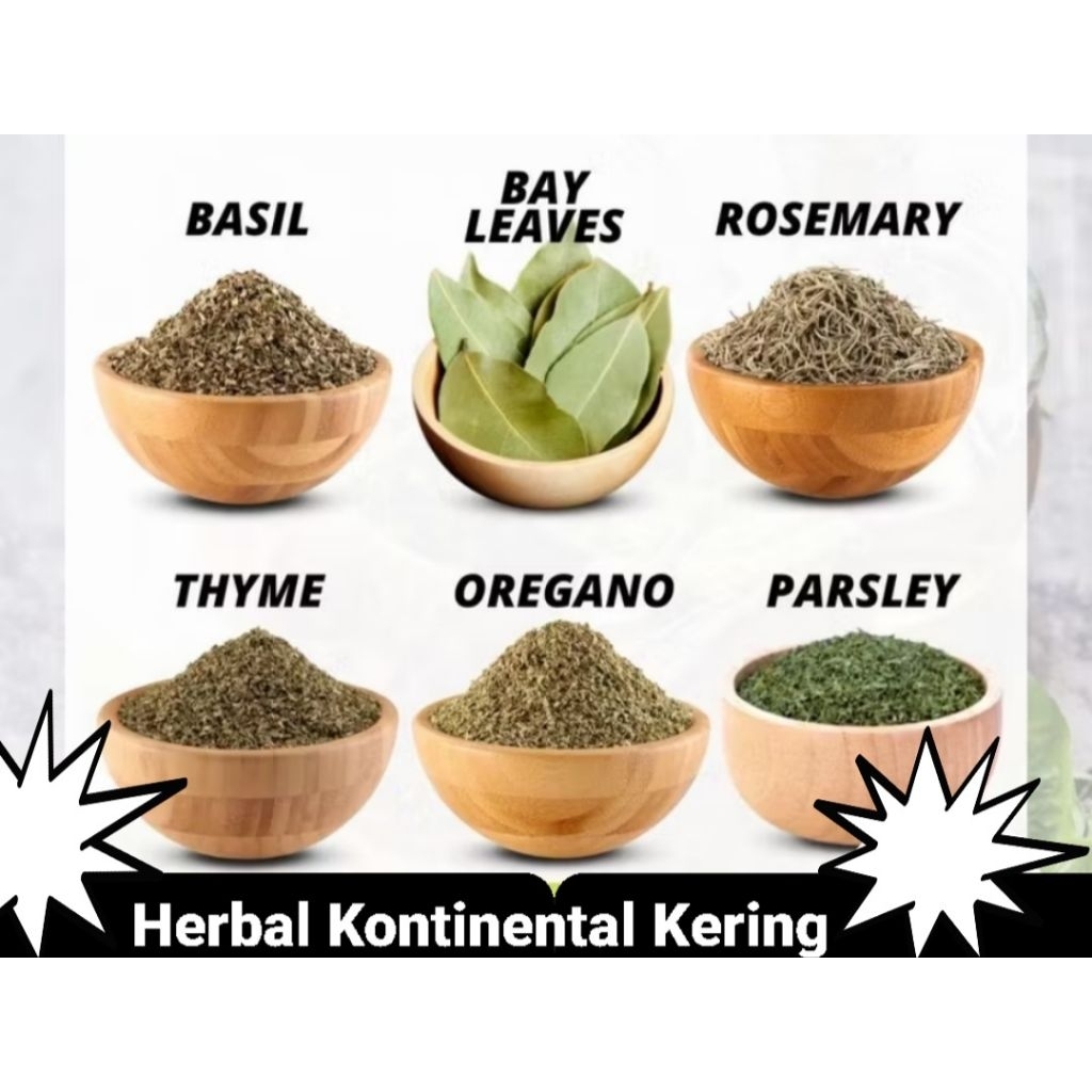 

Oregano Parsley Basil Rosemary Thyme 100 gram