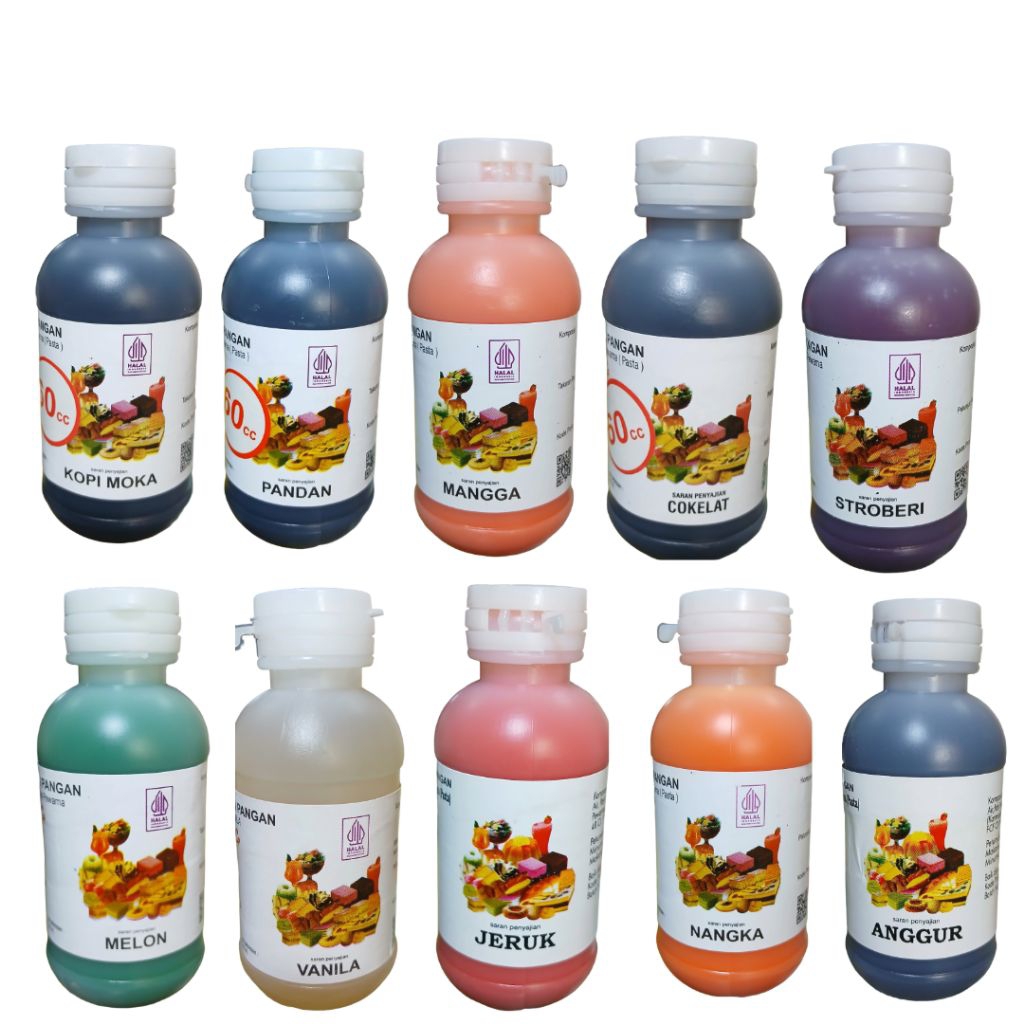 

Perisa dan Pewarna (Pasta) cap 2 Anting 60ml