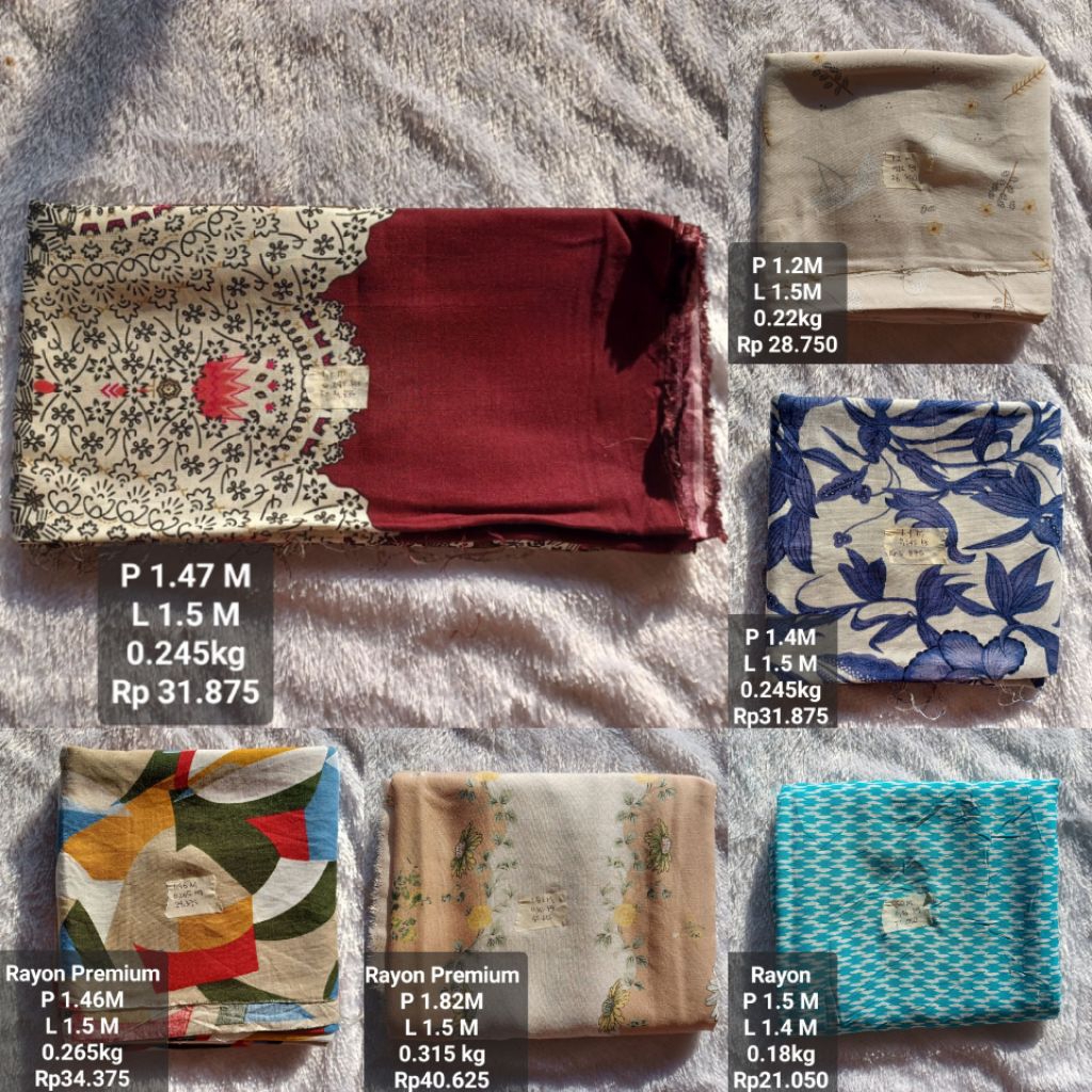 KAIN RAYON PREMIUM KILOAN