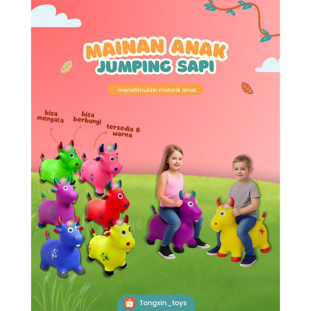 Mainan Jumping Sapi Karet Anak Anak