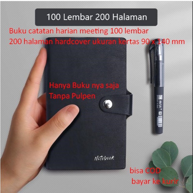 

Buku catatan harian meeting 100 lembar 200 halaman hardcover ukuran kertas 90 x 140 mm