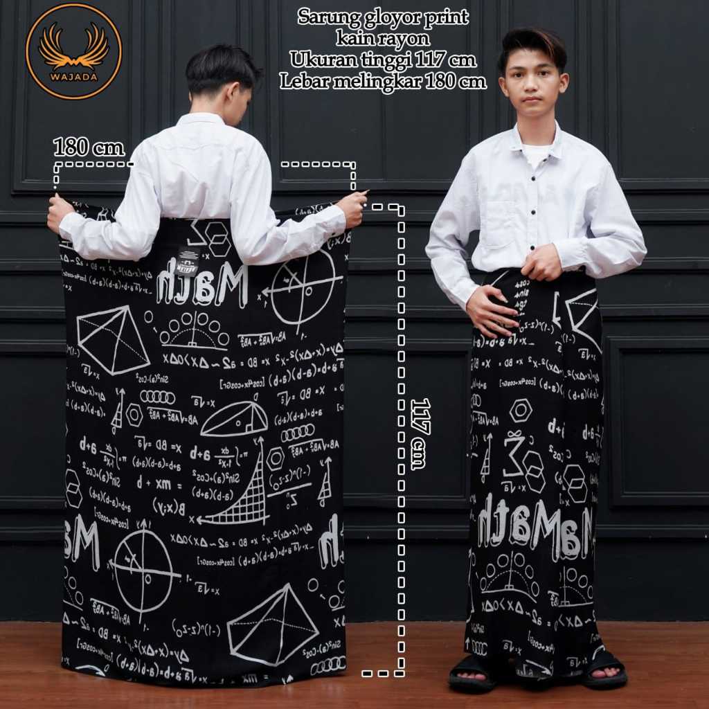 Sarung Anak Remaja SD SMP Motif Matematika / Sarung Matematika/ Sarung batik