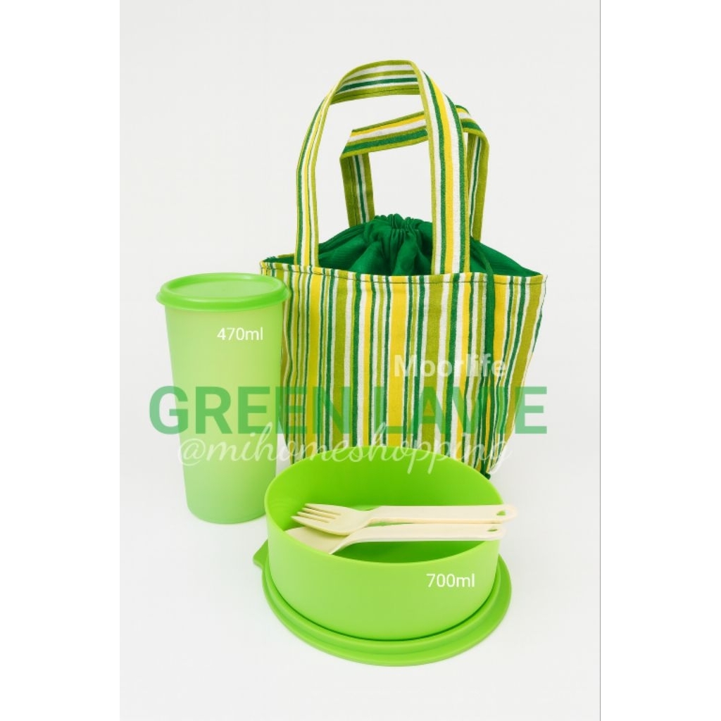 Moorlife green lavie lunchset bekal anak dewasa set