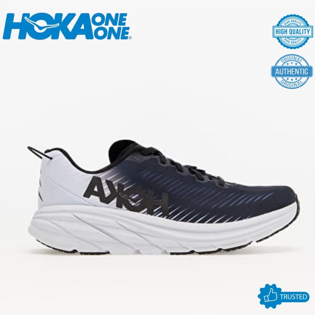SEPATU RUNNING HOKA RINCON 3 BLACK WHITE