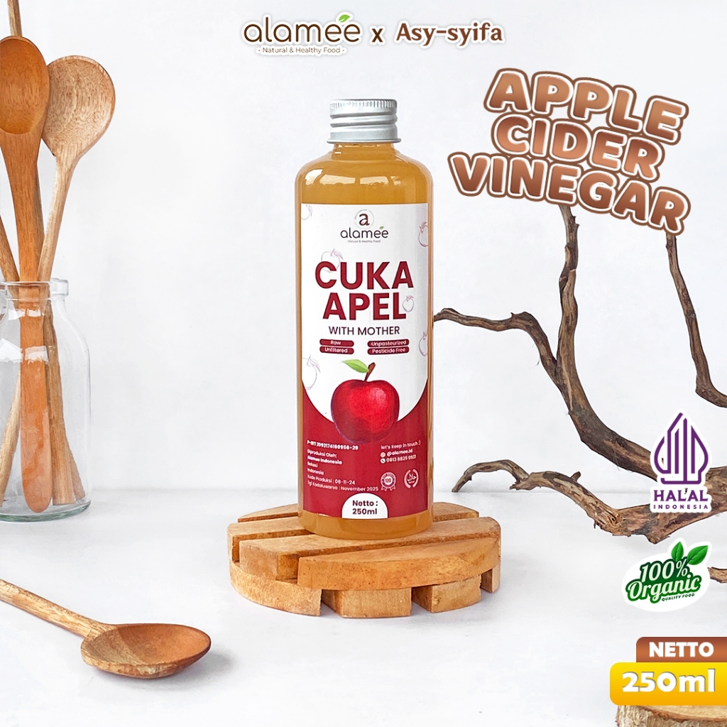 

Cuka Apel Original With Mother Organik Minuman Detok Vinega Sari BuahNon MSG Apple Cider Vinegar