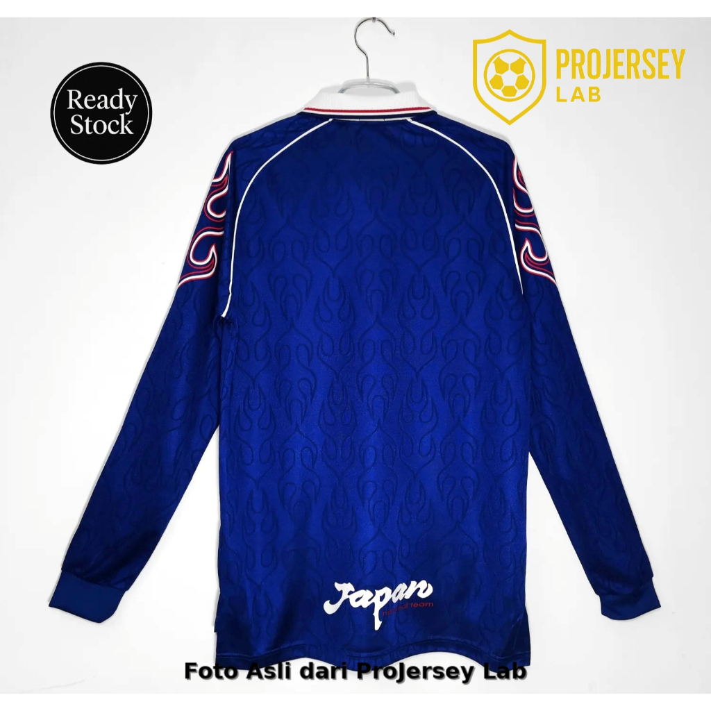 (BARU) RETRO LS JERSEY BOLA JAPAN WORLD CUP 1998 LENGAN PANJANG