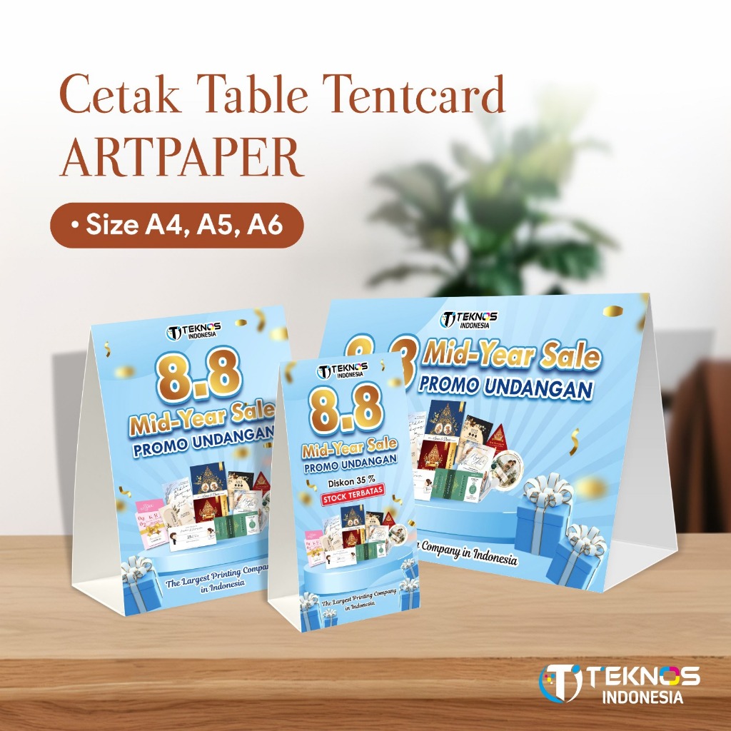 

CETAK TENTCARD CUSTOM - TENTCARD MEJA FULL COLOUR BAHAN PREMIUM