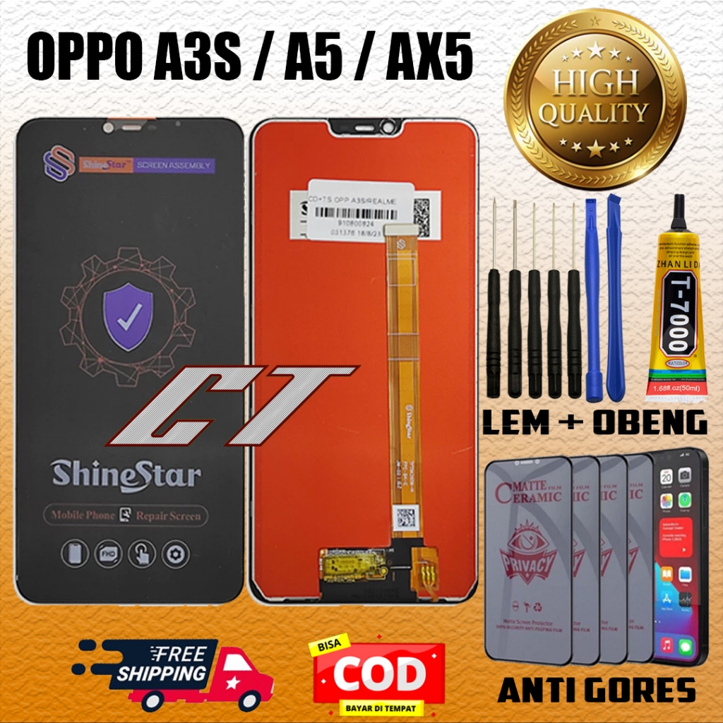 LCD TOUCHSCREEN OPPO A3S/A5/AX5 LAYAR SENTUH A SERIES OEM ORIGINAL ORI SHINESTAR FULLSET