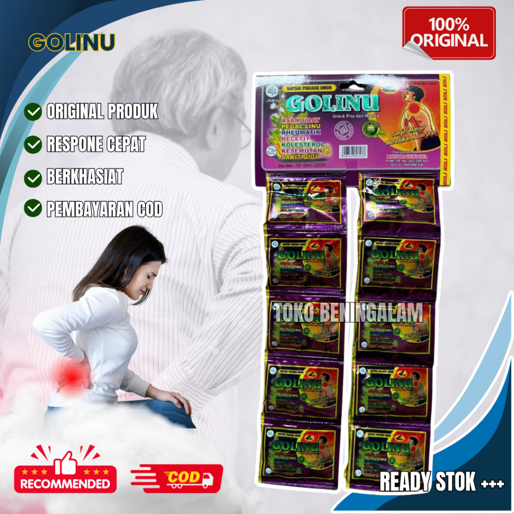 

Kapsul Golinu Renceng 10 Sachet Obat Pegal Linu Ampuh
