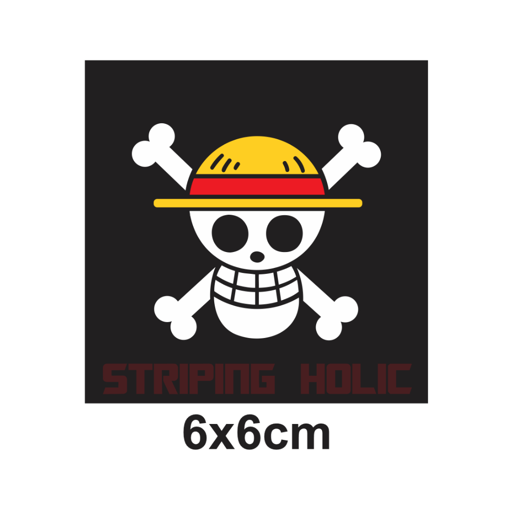 

[3PCS BONUS] STICKER ONE PIECE MUGIWARA HITAM BENDERA LUFFY TENGKORAK