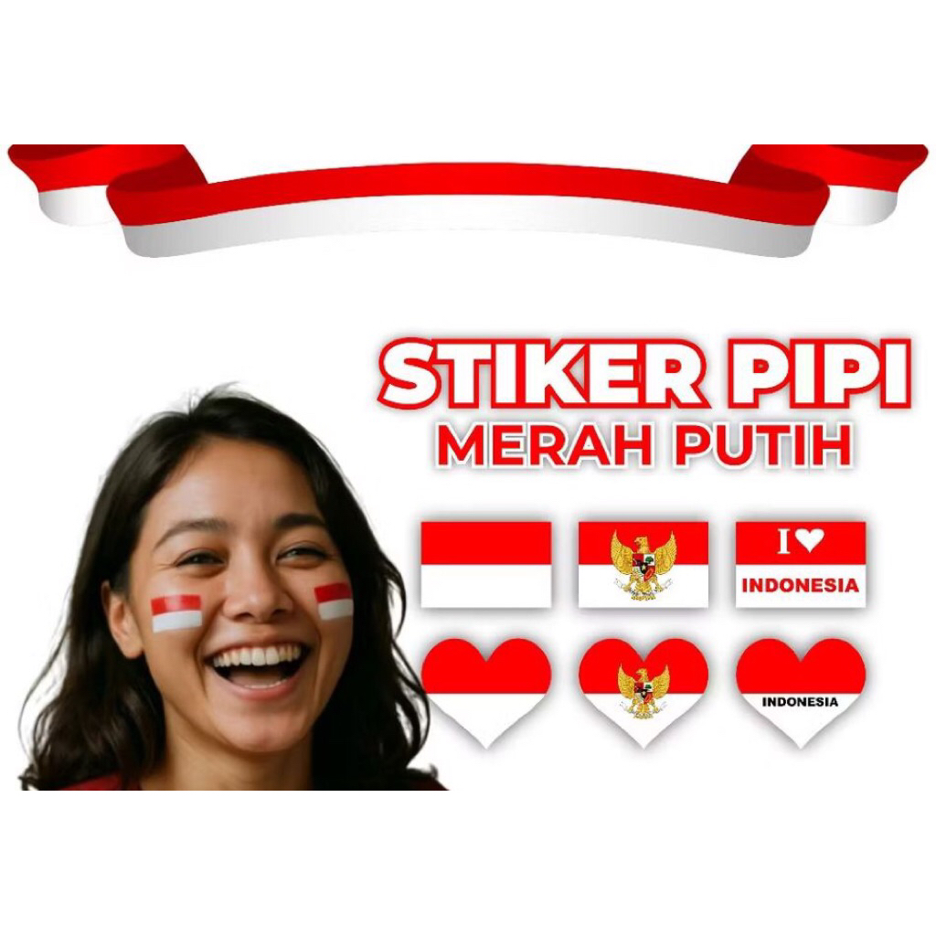 

Stiker Pipi/Stiker HUT RI/Stiker Kemerdekaan/Stiker Pipi 17 Agustus