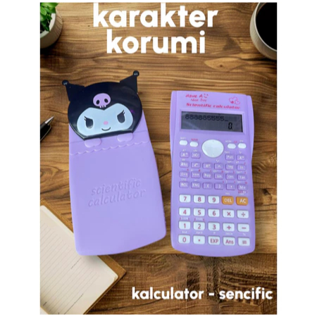 

Kalkulator Scientific Karakter kuromi Kalkulator Ilmiah Warna Ungu Lucu Motif Muka Kuromi