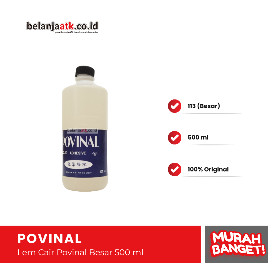 

Lem Cair Povinal Besar 500 ml