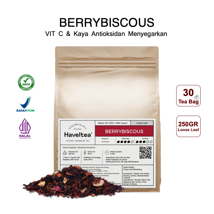 

Haveltea Berrybiscous Teh Berry Hibiscus Fruity Tea Blend Bunga Rosella