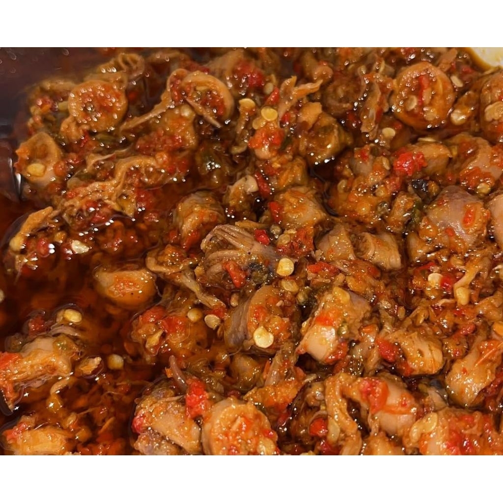 

Sambal cumi pedas,sambal cumi enak,sambal cumi higenis,kemasan botol 160 gr