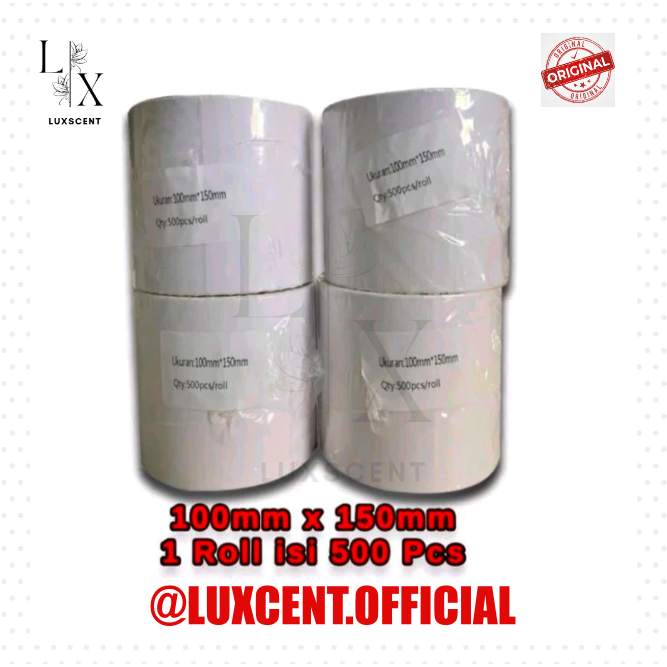 

Label Thermal 100x150 ukuran A6 isi 500 per 1 roll