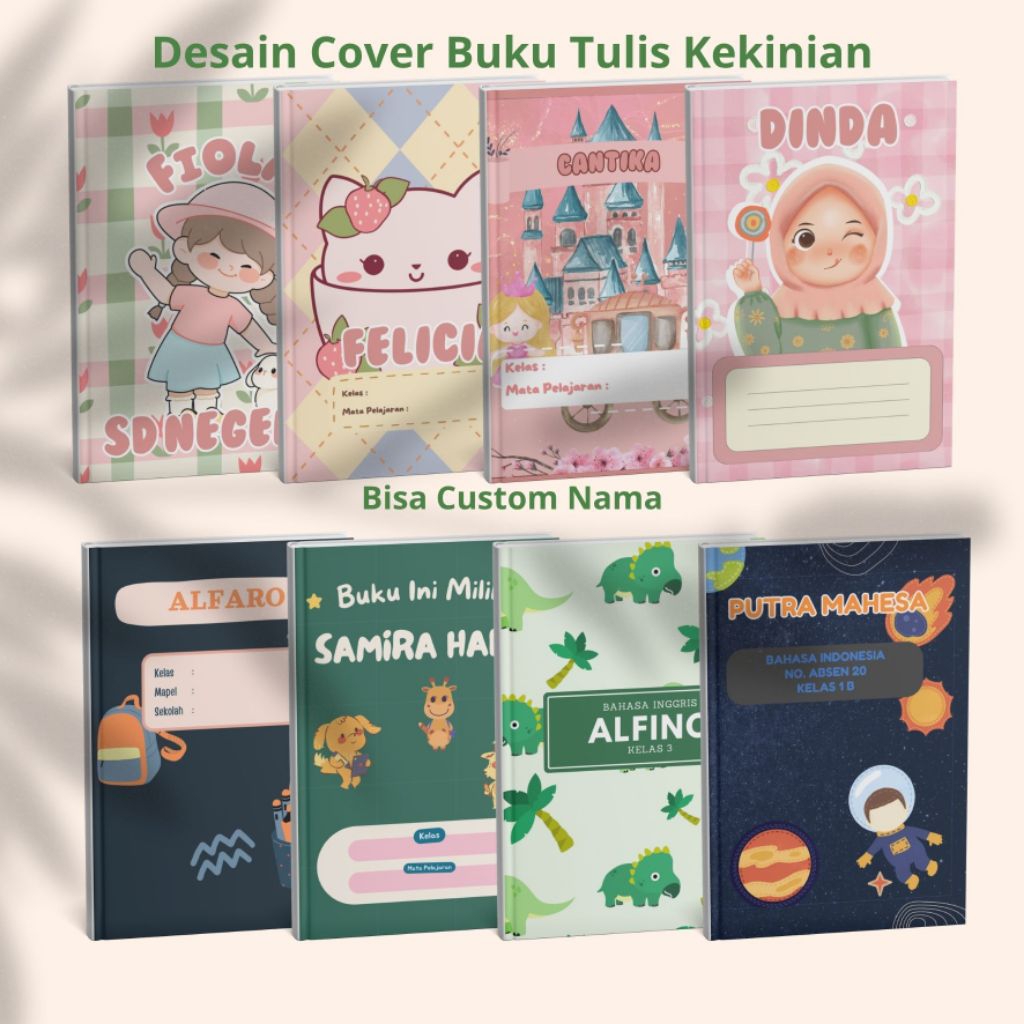 

(ISI 6) Sampul Buku Anak Custom Nama | Cover buku anak dengan nama | Desain cover buku TK/SD unik dan warna warni | cocok untuk hadiah dan penggunaan pribadi