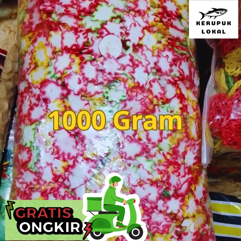 

aneka semua jenis kerupuk mentah/kerupuk bintang/krupuk bintang/kerupuk hintang warna warni/kerupuk viral/kerupuk enak