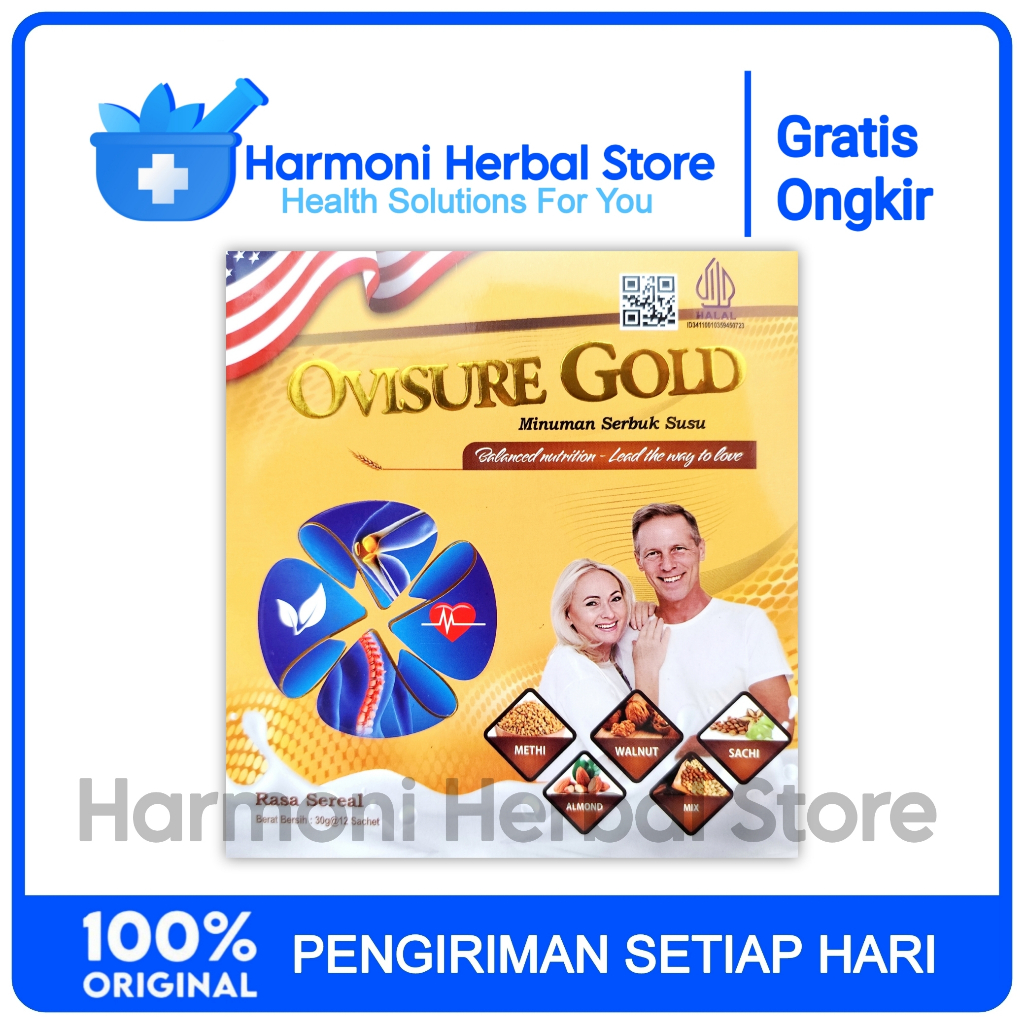 

Ovisure Gold Milk Susu Vitamin Tulang Dan Sendi Nyeri Otot Keram Kebas Kesemutan Original Asli