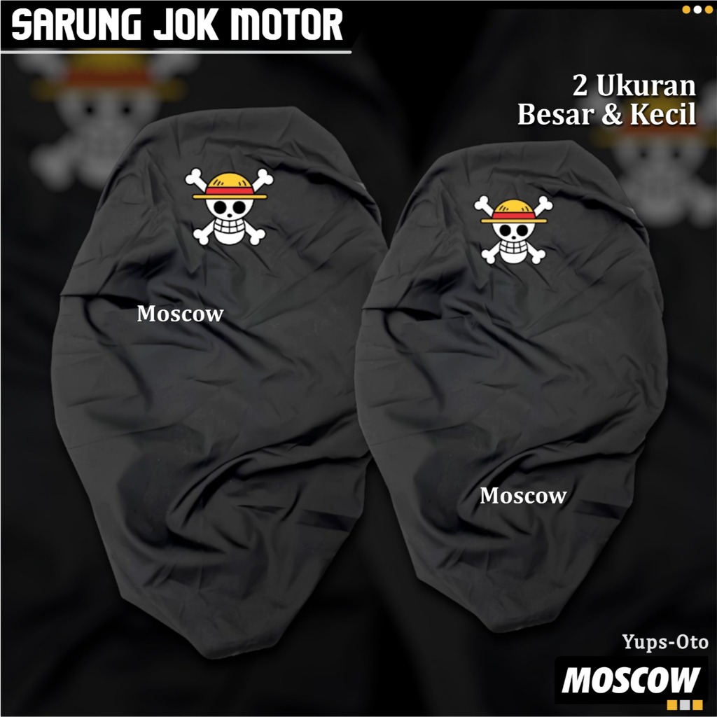 Sarung Jok Motor ONE PIECE BAJAK LAUT Anti Cakar Kucing BAHAN PARASUT ANTI AIR Sarung NMAX AEROX ADV