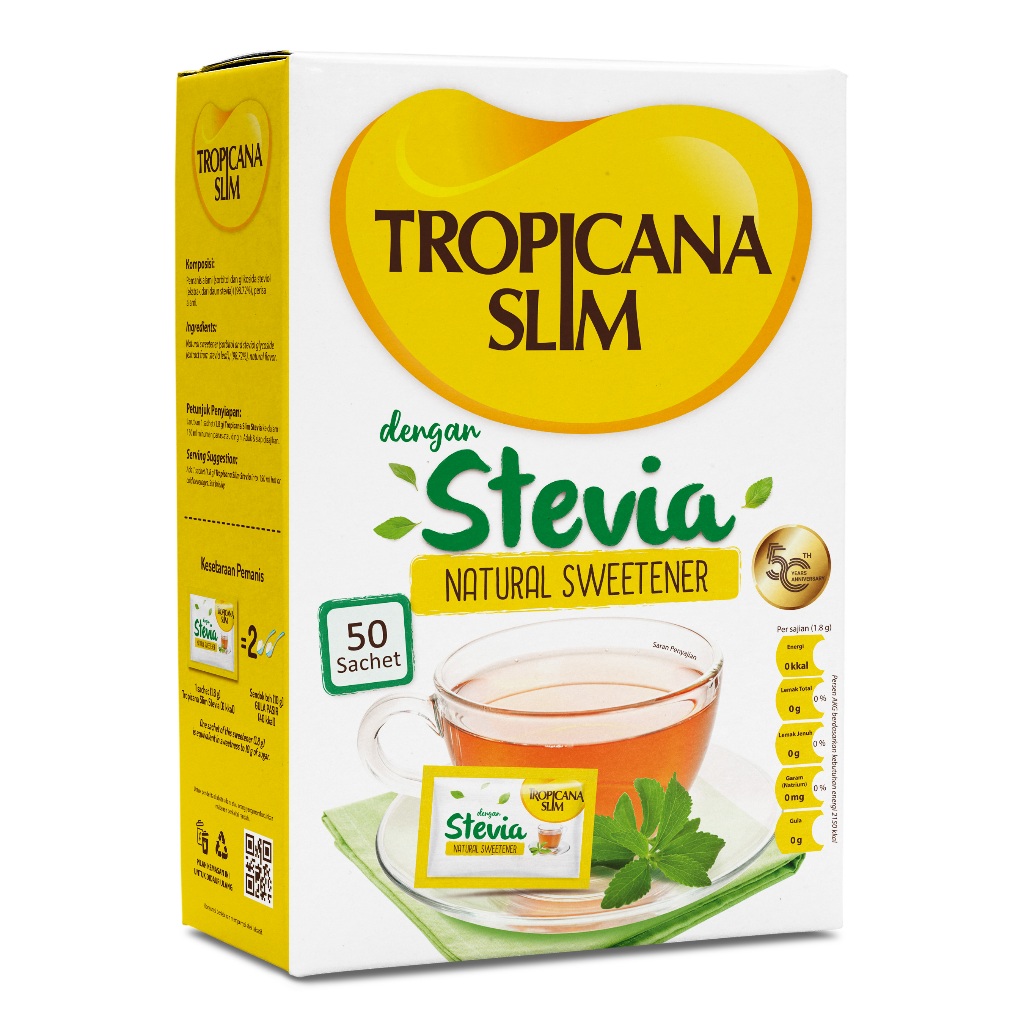 

Tropicana Slim Gula Stevia 50S 130Gr