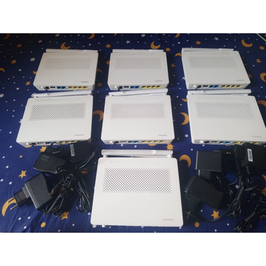 Huawei HG8245A V.2 port biru (unit +adaptor)