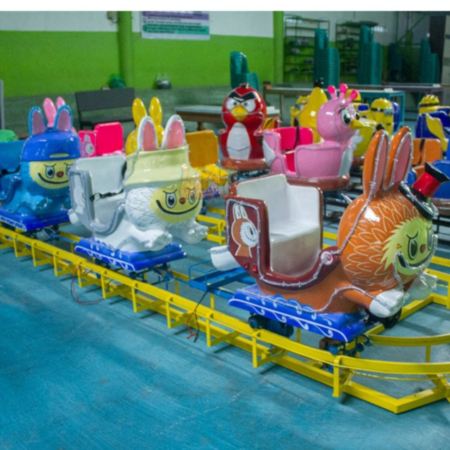 Odong odong kereta lantai mini karakter labubu, angry birds, minions