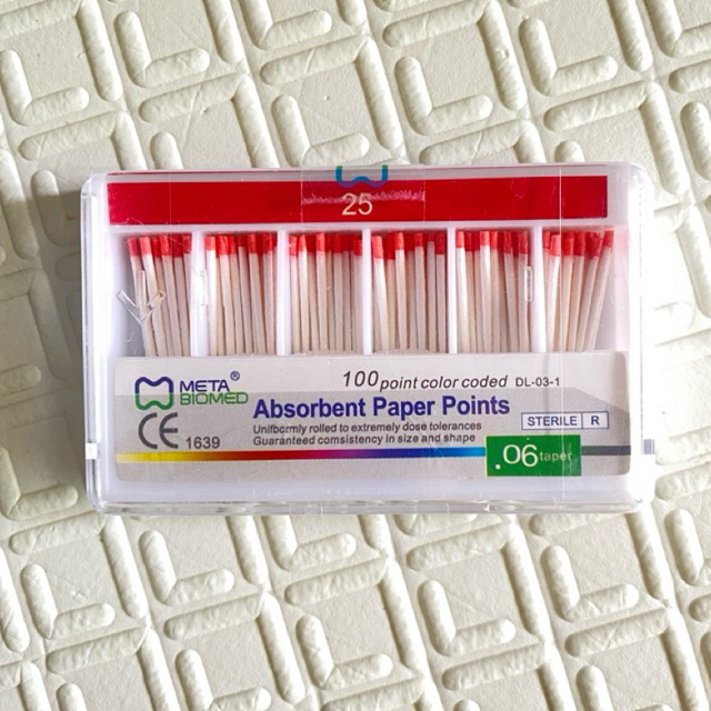 paper point Meta biomed 25 taper 6% Dental paper point 25.06  protaper