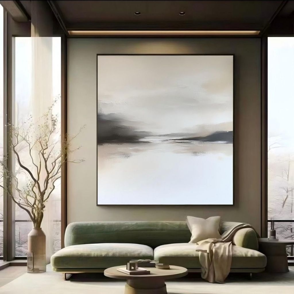 Lukisan Dinding Abstrak Tekstur - Lukisan Tangan Asli - Lukisan Aesthetic 3D Modern