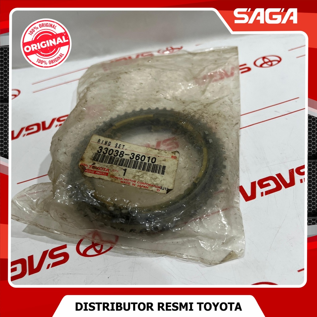 SAGA | Gigi Kuningan/ Ring Sinkronis Set Kedua Dyna HT125 2002-2006 Original Toyota 33038-36010
