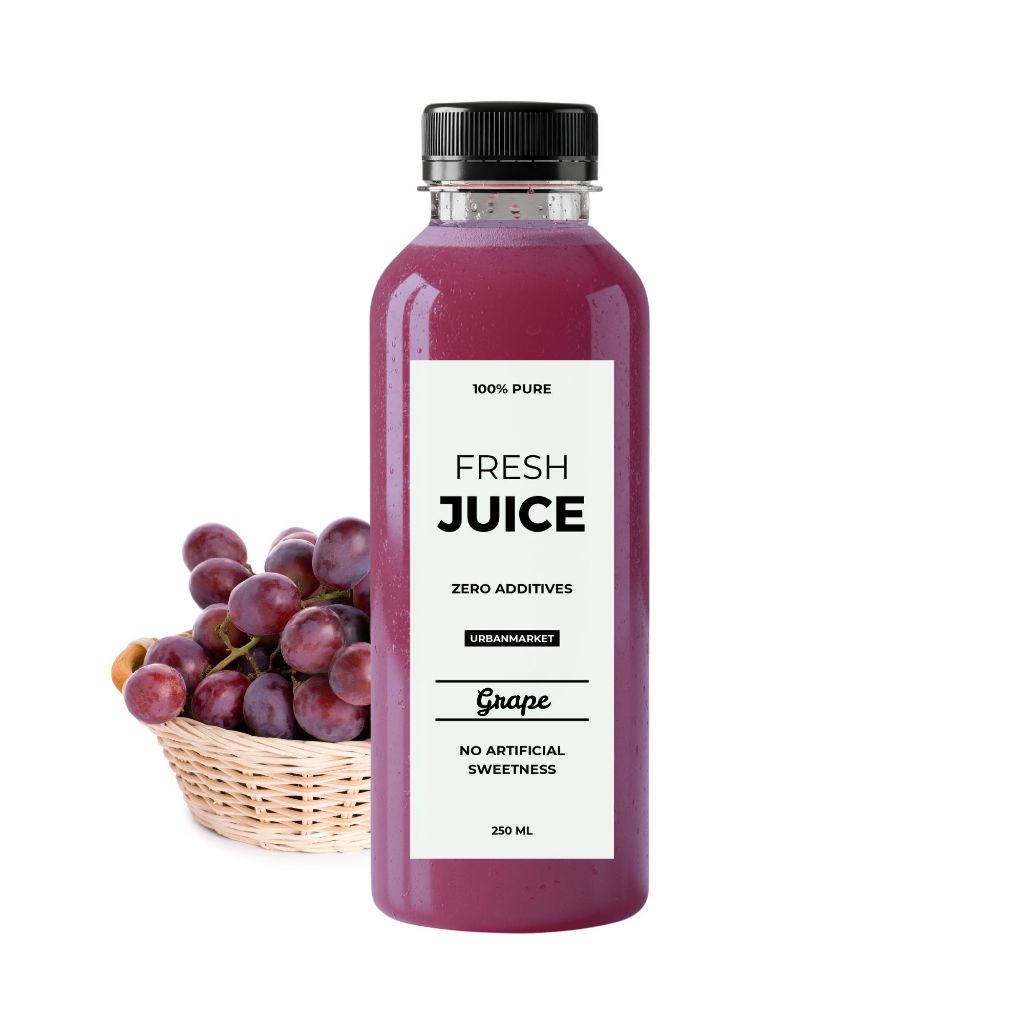 

Jus Anggur HItam Segar Cold Pressed 250 ml – 100% Buah Asli, Murni Tanpa Gula Tambahan