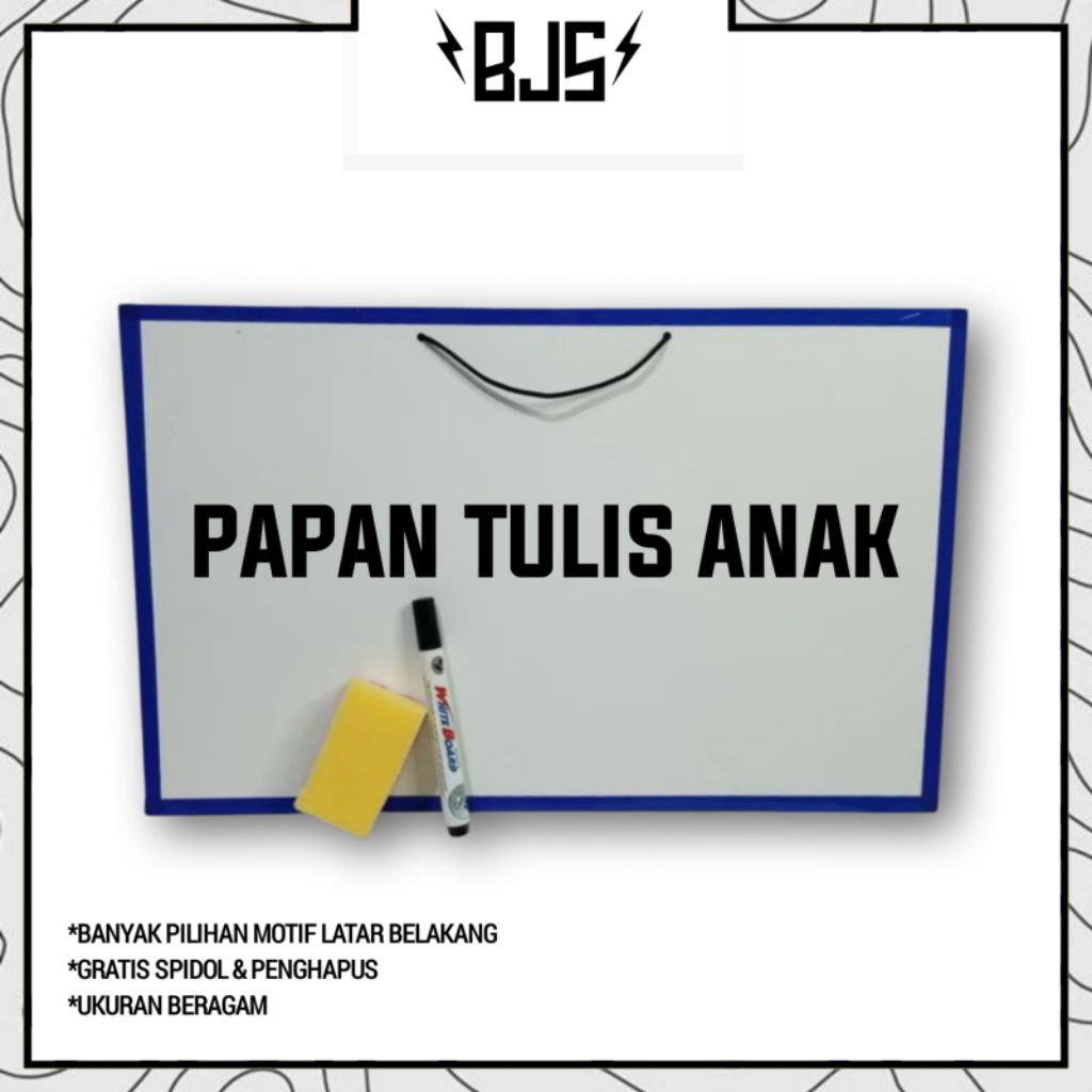 

papan tulis anak free spidol+penghapus karakter