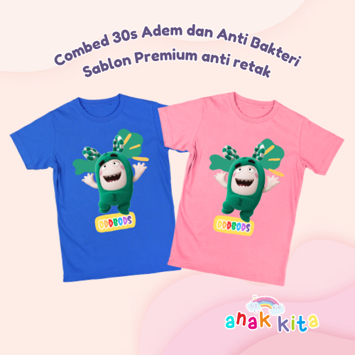 Anak Kita Kaos Zee Oddbods Cewek Cowok Usia 1 2 3 4 5 6 7 8 9 10 Katun Combed 30s Adem Sablon Premiu
