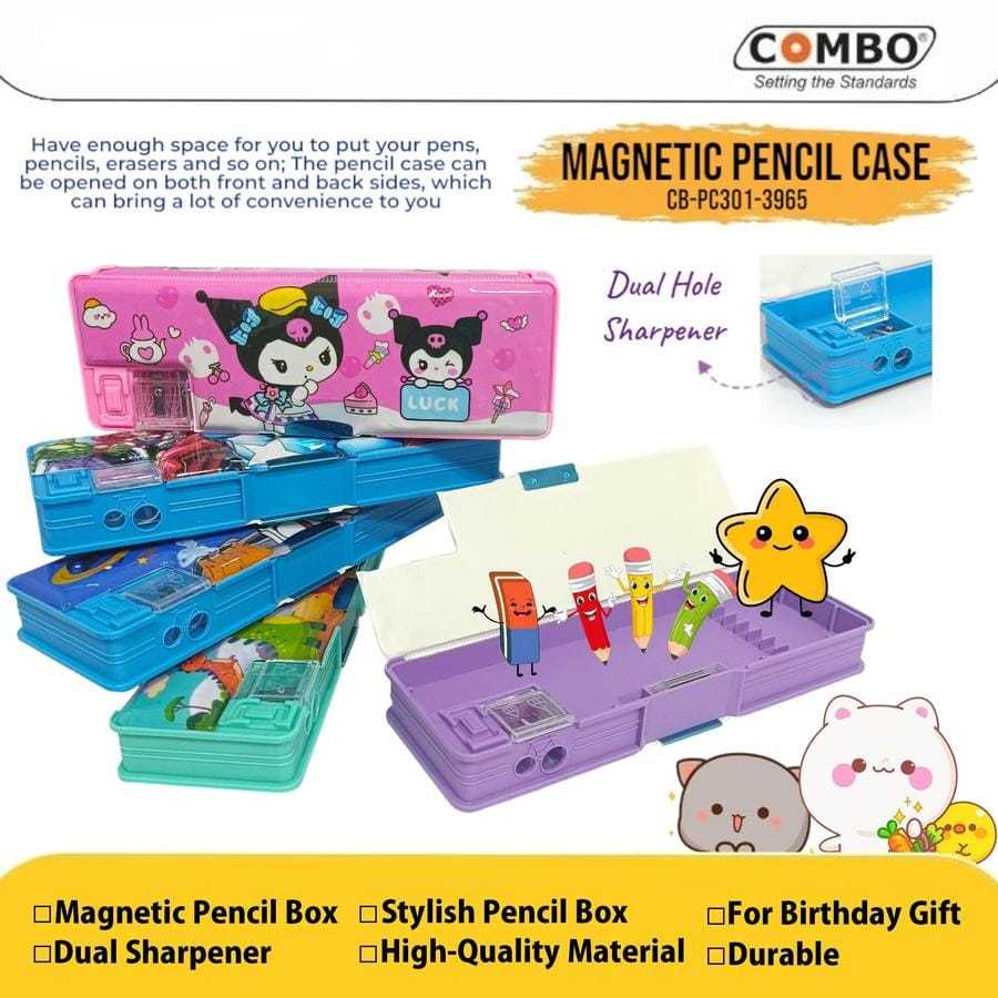 

Magnetic Pencil Case / Tempat Pensil Magnet Dual Hole Sharpener / Kotak Pensil 2 Sisi Dengan Serutan / Tempat Pensil Motif PC301-3995