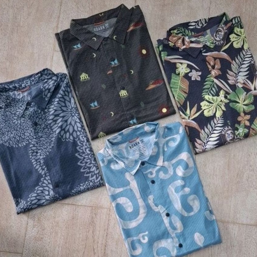 Jual Kemeja Roark Lengan Pendek Kemeja Motif Branded