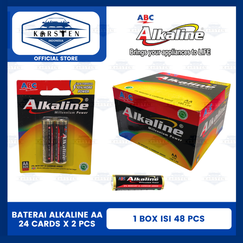 Battery | Baterai Alkaline AA (24 Cards x 2 Pcs = 48 Pcs)