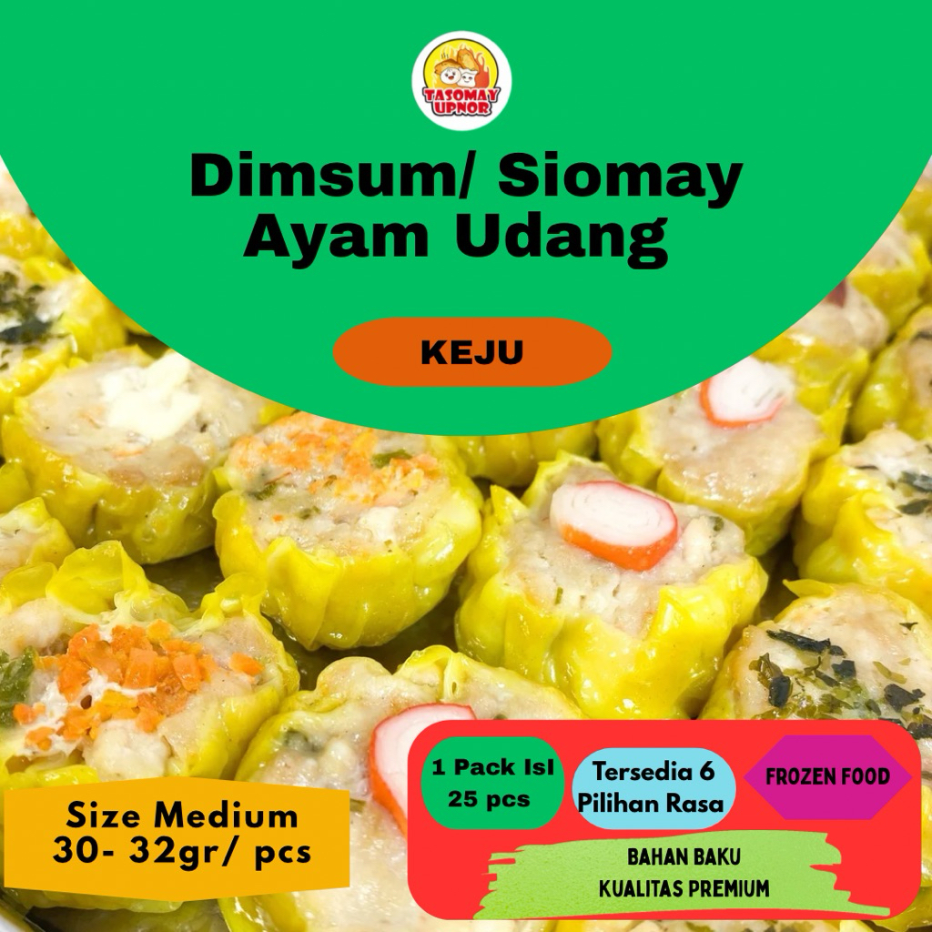 

Dimsum Ayam Udang Keju Isi 25pcs Halal Premium Free Chili Oil