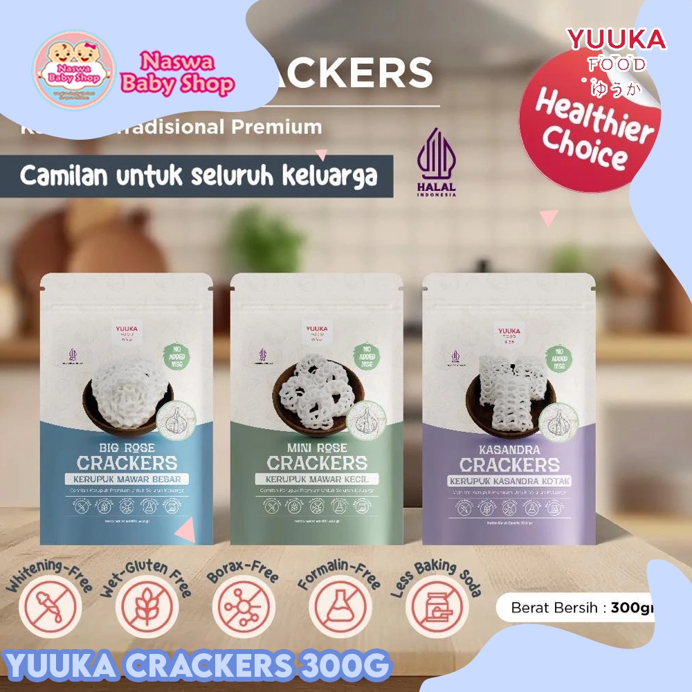 

Yuuka Food Crackers Kerupuk Tradisional Premium Cemilan Tanpa Pengawet 300g