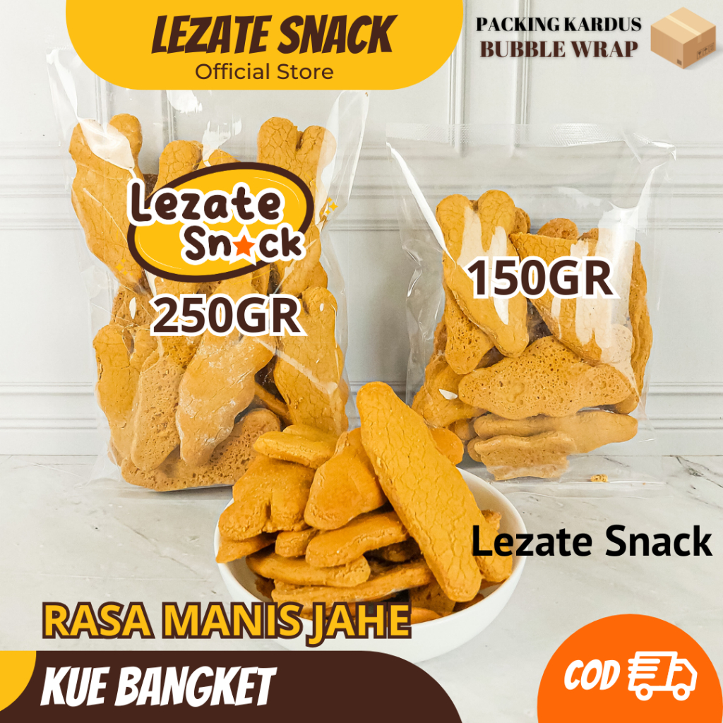 

Kue Bangket Jahe 250GR Renyah Enak Kiloan Murah lRoti Jahe Hangat di Tenggorokan / Kue Bangkit Jahe / Kue Jahe Kering Lezate SNACK