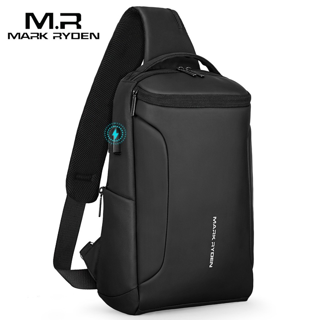 MR7069 Mark Ryden Tas Selempang Pria Crossbody Waist Sling Bag USB