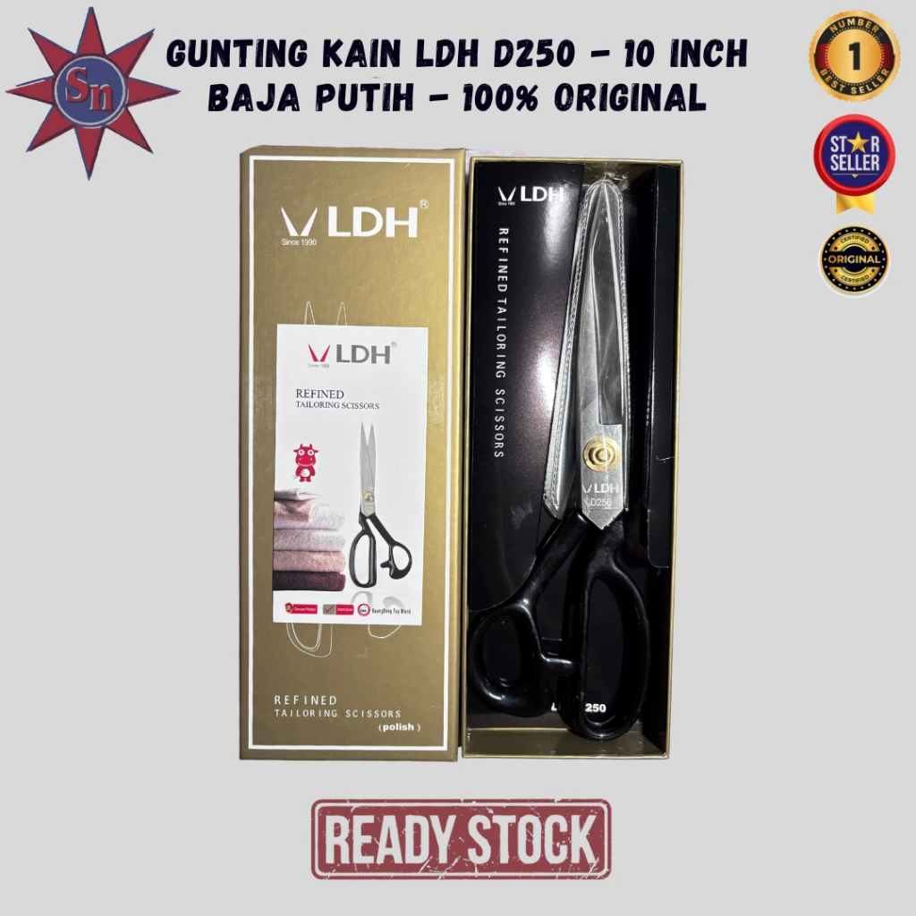 

Gunting Kain LDH D250 - 10 Inch - Baja Putih - 100% Original