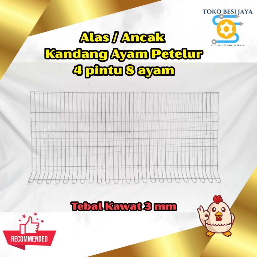 Alas Anak Kandang Ayam Petelur 4 pintu 8 ayam