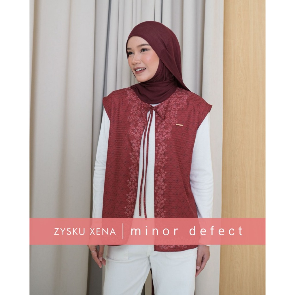 Zysku Xena | Minor Defect | Saka Vest | Rompi Pendek Luaran Agustusan Kerja Motif Kantor Wanita