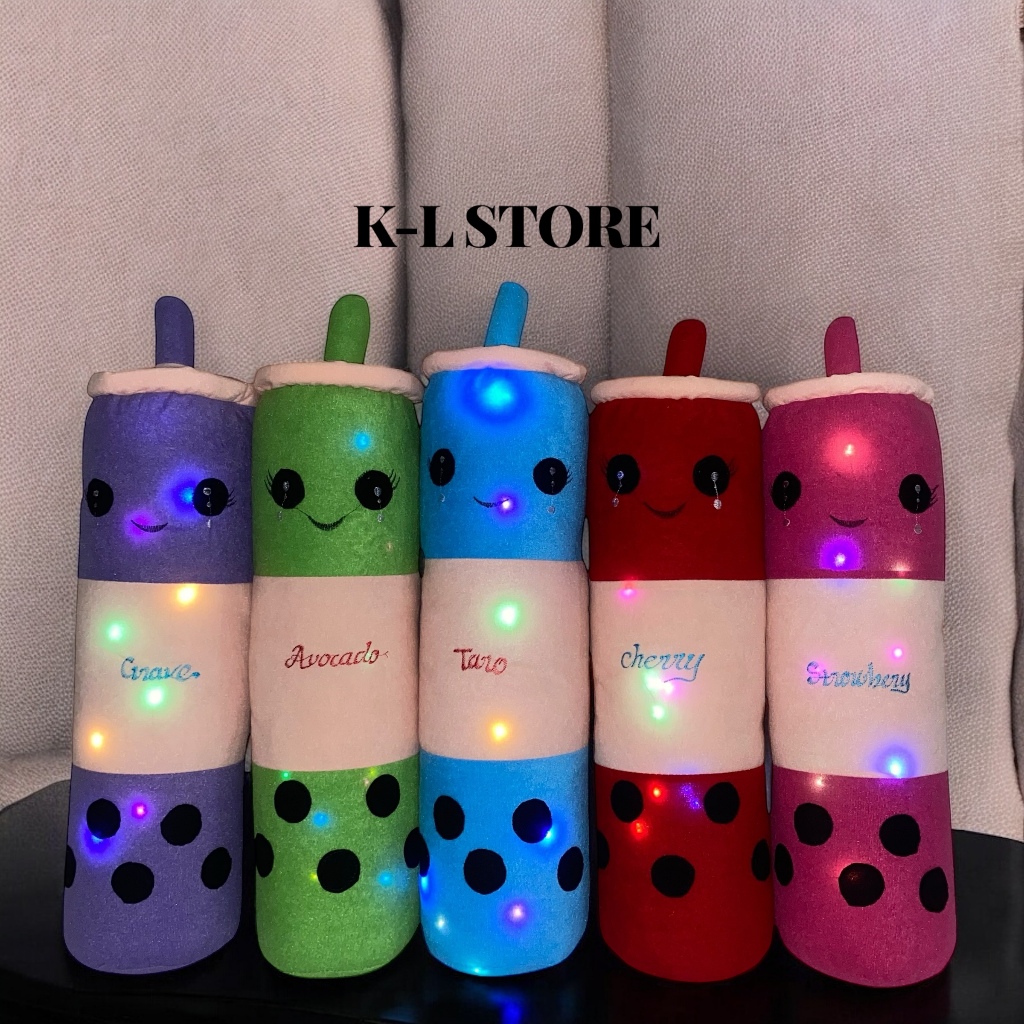 Guling Boneka Boba Lampu LED Guling Boba / Boba Guling Anak (BISA COD)