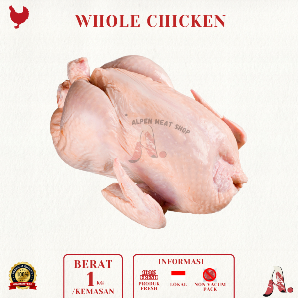 

Ayam Krakas / Whole Chicken / Daging Ayam Potong Fresh